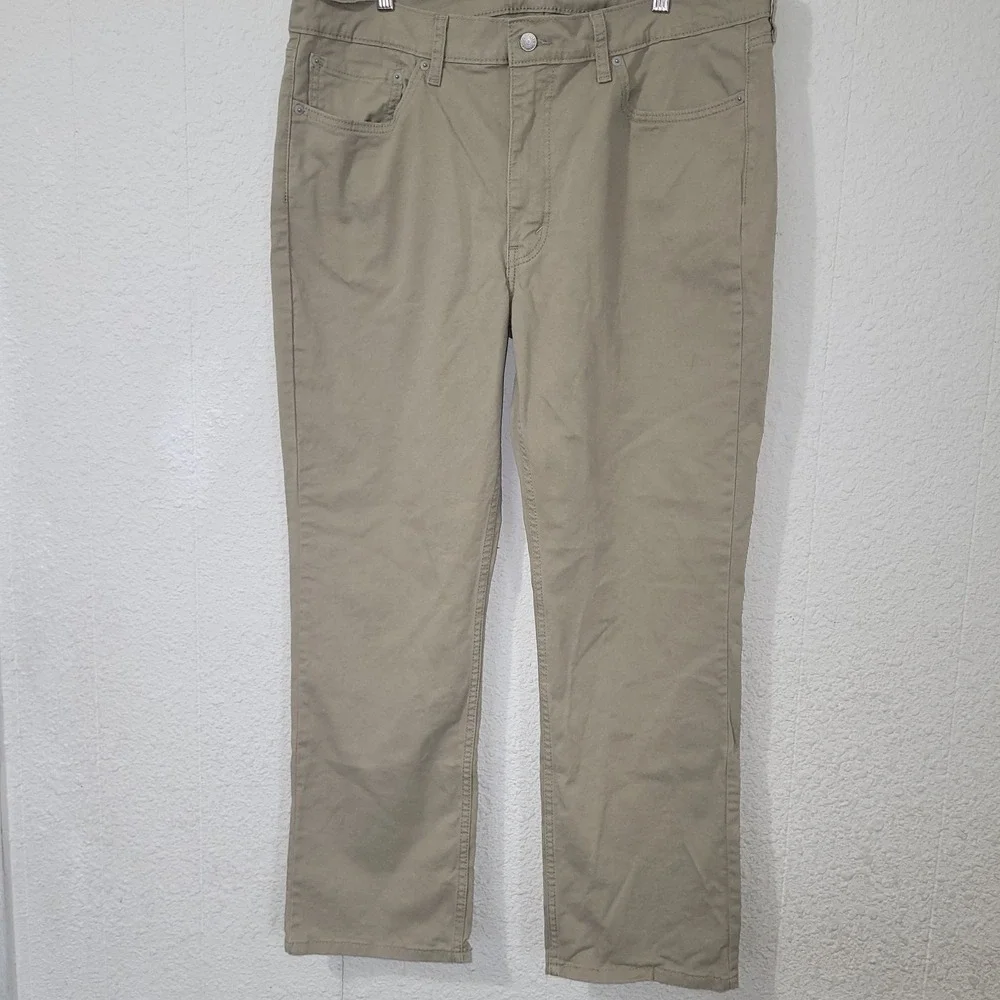 Levi's 514 Jeans, Mens, 40x30 Khaki Tan Twill Cotton Pants Straight Fit